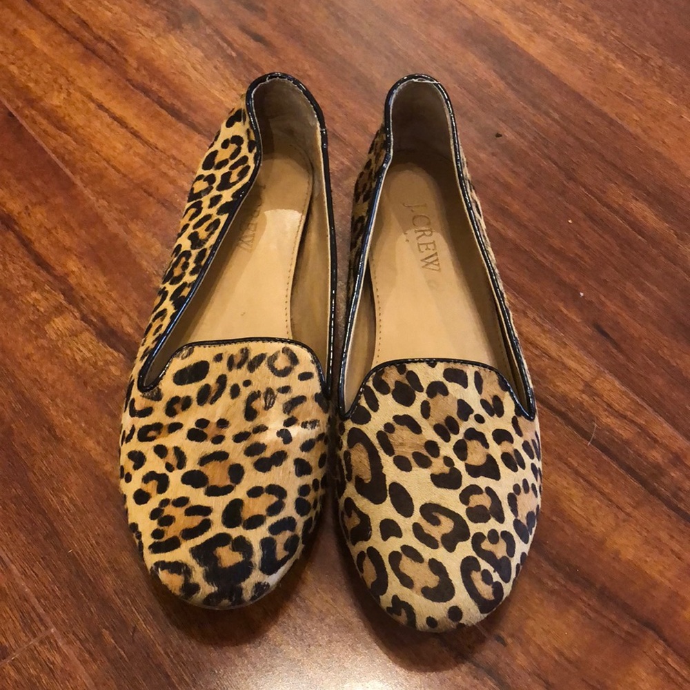 J crew leopard flats
